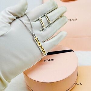 Silver and Gold Necklace and Earrings Set- Bear